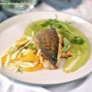 Mořský vlk s hráškovým pyré a fenyklovým salátem